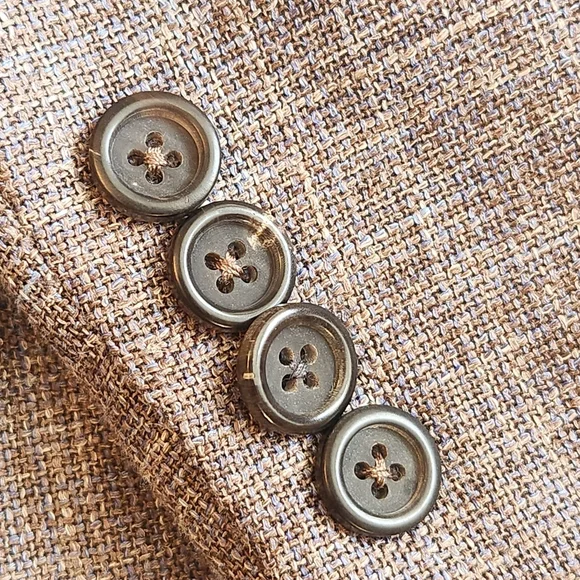 Canali Kei Sport Coat 40R Brown Cappuccino Linen Silk Blazer Luxury Made Italy